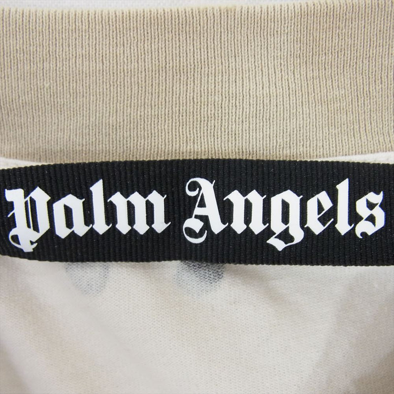 PALM ANGELS パームエンジェルス 23SS PMAA072S23JER007 Seasonal Logo Vintage Tee ヴィンテージ ダメージ 加工 Tシャツ  オフホワイト系 XL【中古】