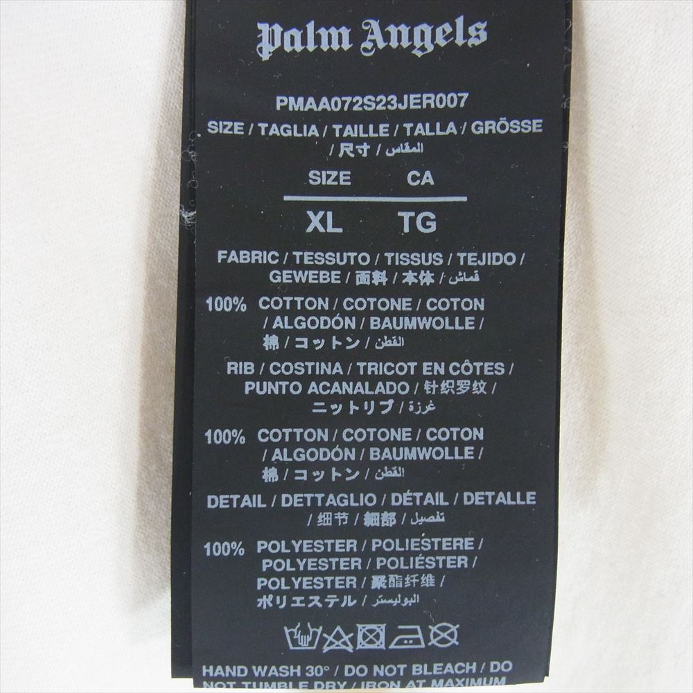 PALM ANGELS パームエンジェルス 23SS PMAA072S23JER007 Seasonal Logo Vintage Tee ヴィンテージ ダメージ 加工 Tシャツ  オフホワイト系 XL【中古】
