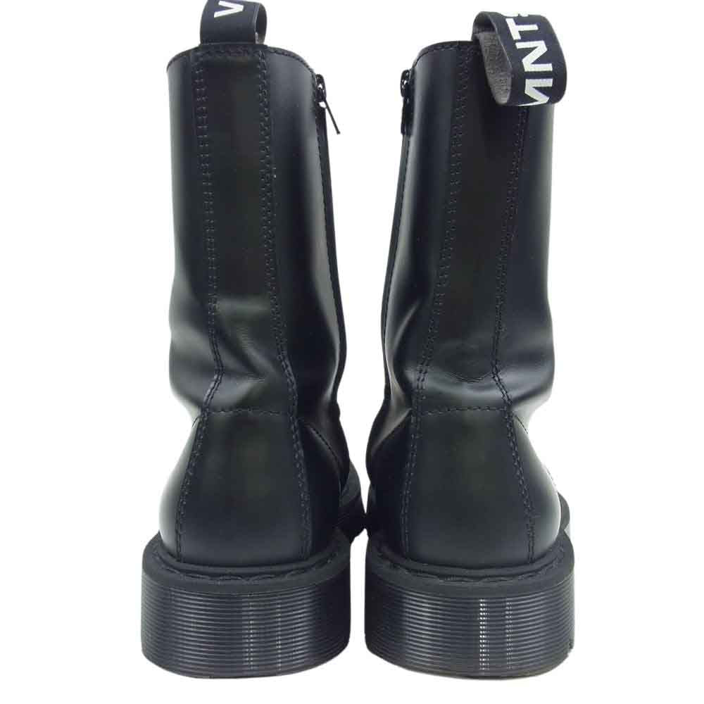 VETEMENTS ヴェトモン VTMNTS FUCK OFF ARMY BOOTS サイドジップ ブーツ ブラック系 41【中古】