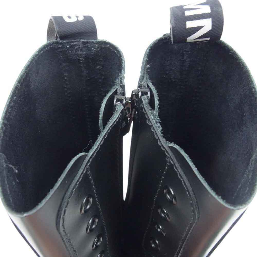 VETEMENTS ヴェトモン VTMNTS FUCK OFF ARMY BOOTS サイドジップ ブーツ ブラック系 41【中古】