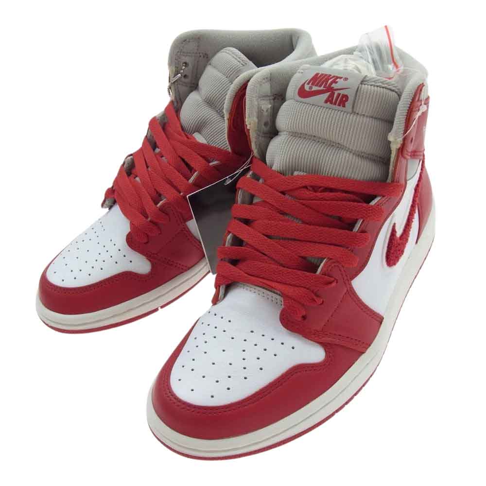 NIKE AIR JORDAN ナイキ ジョーダン DJ4891-061 WMNS AJ1 High OG Newstalgia ウィメンズ エアジョーダン1 ハイ スニーカー レッド系 ホワイト系 24cm【極上美品】【中古】