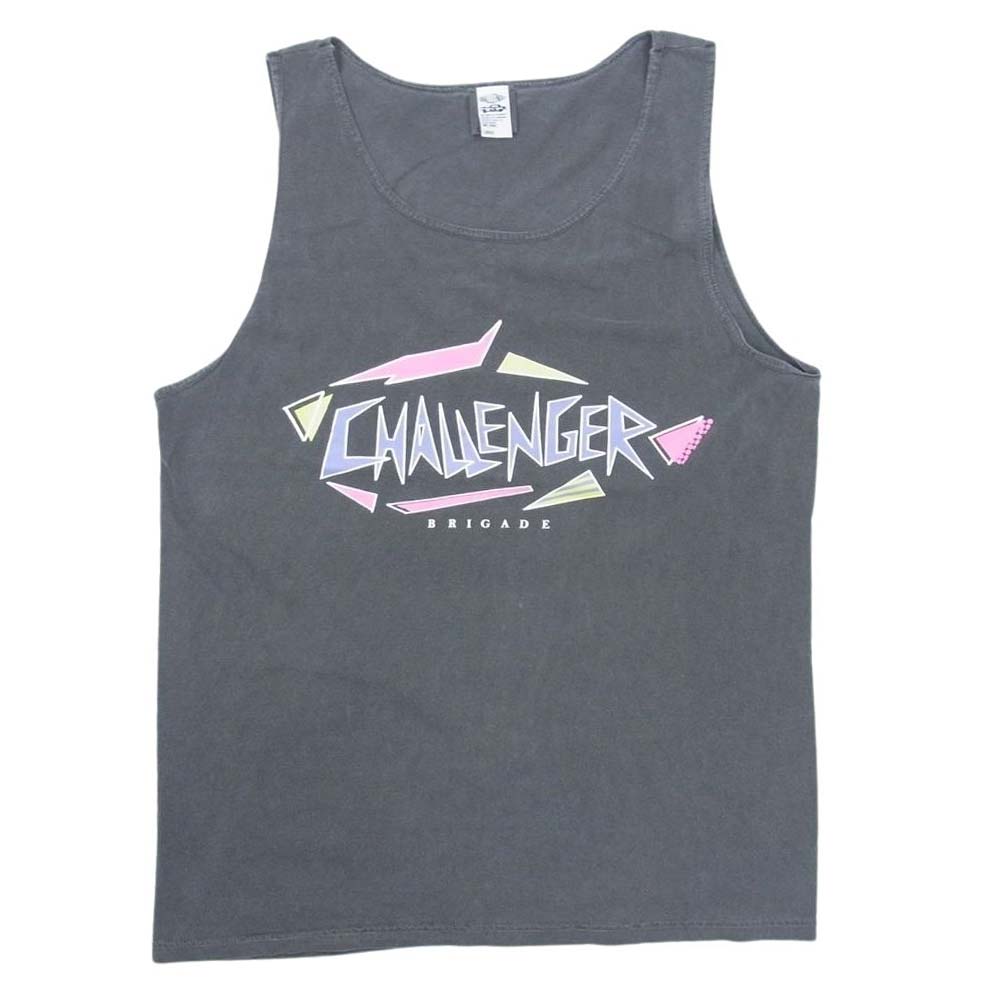 CHALLENGER チャレンジャー ガーメントダイ ロゴ プリント タンクトップ グレー系 L【中古】