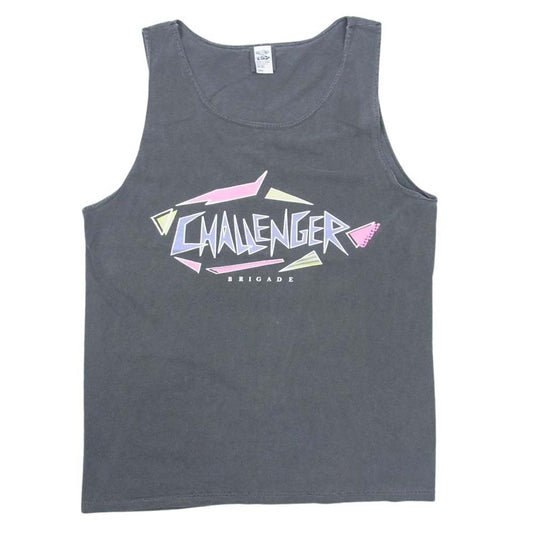 CHALLENGER チャレンジャー ガーメントダイ ロゴ プリント タンクトップ グレー系 L【中古】