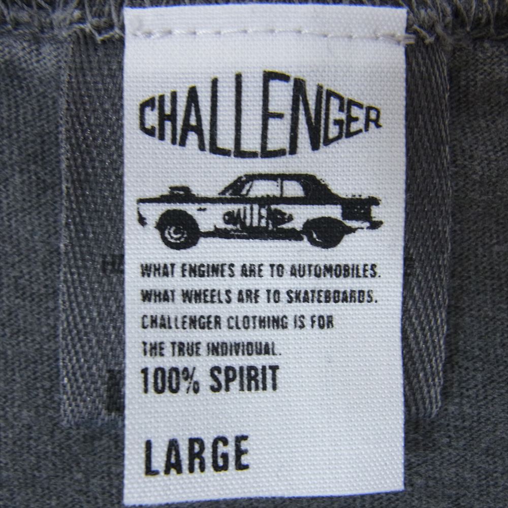 CHALLENGER チャレンジャー ガーメントダイ ロゴ プリント タンクトップ グレー系 L【中古】