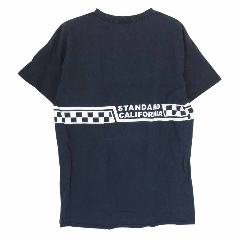 VANS バンズ ロゴ 半袖 Tシャツ カットソー 丸首 クルーネック ブラック系 M【中古】