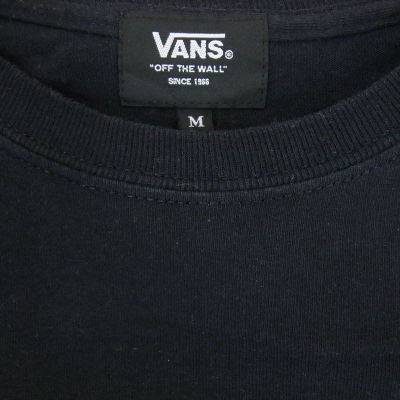 VANS バンズ FACTORY TEAM ロゴ 半袖 Tシャツ カットソー ブラック系 M【中古】
