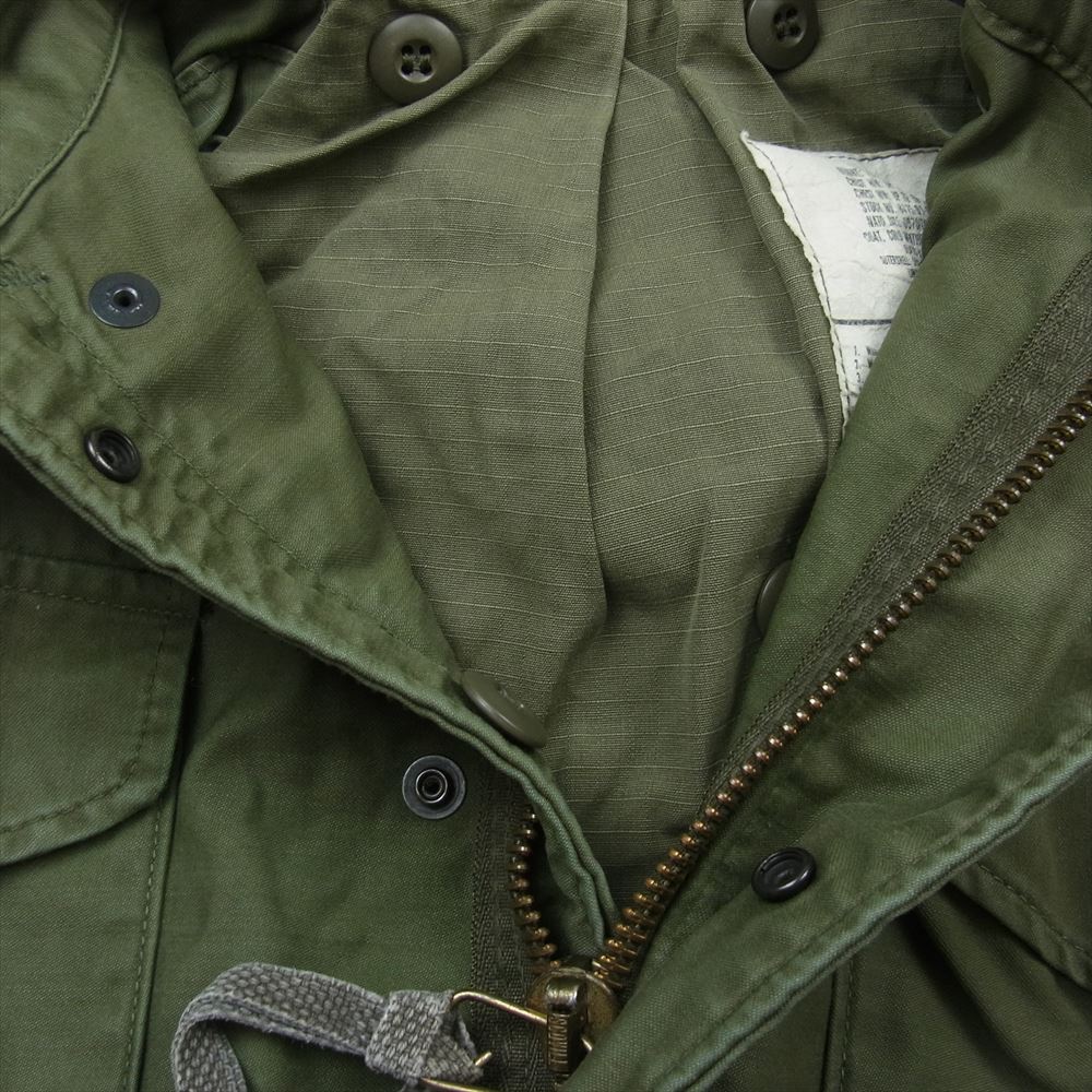 ユーエスアーミー 8415-01-027-6032 ヴィンテージ 80s 3rd M-65 FIELD JACKET フィールド ミリタリー ジャケット カーキ系 XS【中古】