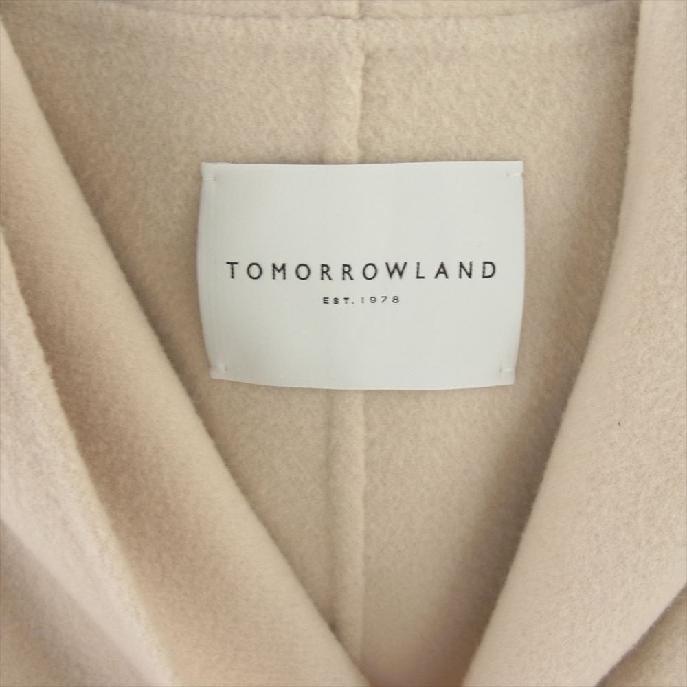 TOMORROWLAND トゥモローランド フード ウール ロング コート ベージュ系 34【中古】
