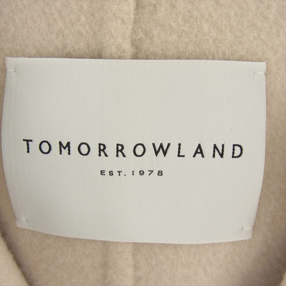 TOMORROWLAND トゥモローランド フード ウール ロング コート ベージュ系 34【中古】