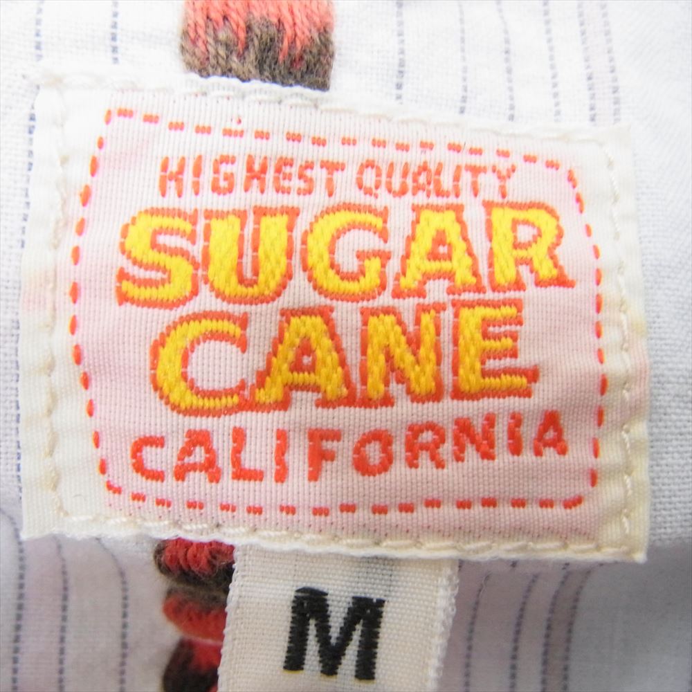 SUGAR CANE シュガーケーン トランプ 刺繍 エンブロイダリー マルチストライプ 長袖 ウェスタン シャツ ブルー系 M【中古】
