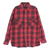 WOOLRICH ウールリッチ UWY-6 アメリカ製 アシックス期 タータンチェック 長袖 ネル チェック シャツ レッド系 L【中古】