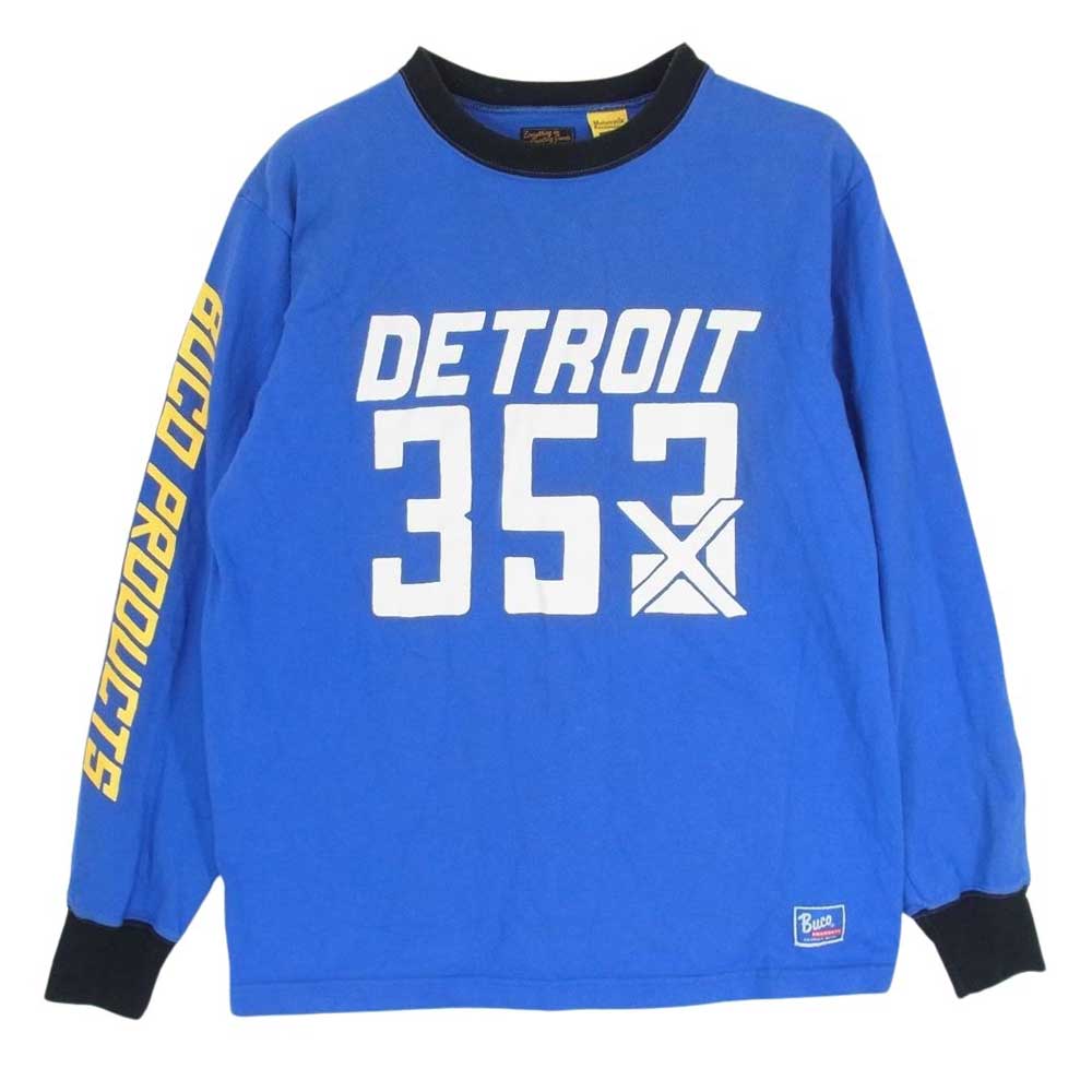 The REAL McCOY'S ザリアルマッコイズ BUCO ブコ DETROIT 353 ロゴ 長袖 Tシャツ ブルー系 40【中古】