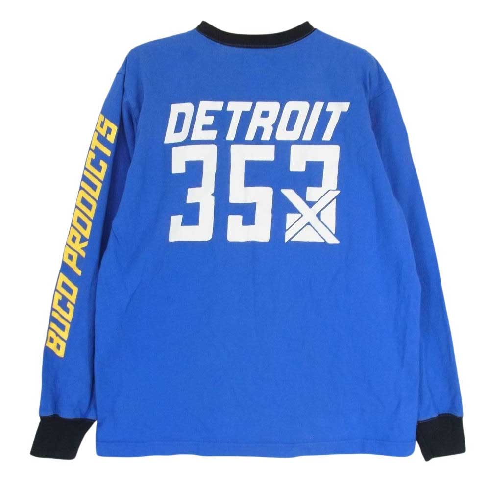 The REAL McCOY'S ザリアルマッコイズ BUCO ブコ DETROIT 353 ロゴ 長袖 Tシャツ ブルー系 40【中古】