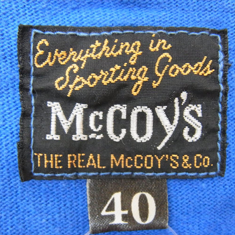 The REAL McCOY'S ザリアルマッコイズ BUCO ブコ DETROIT 353 ロゴ 長袖 Tシャツ ブルー系 40【中古】