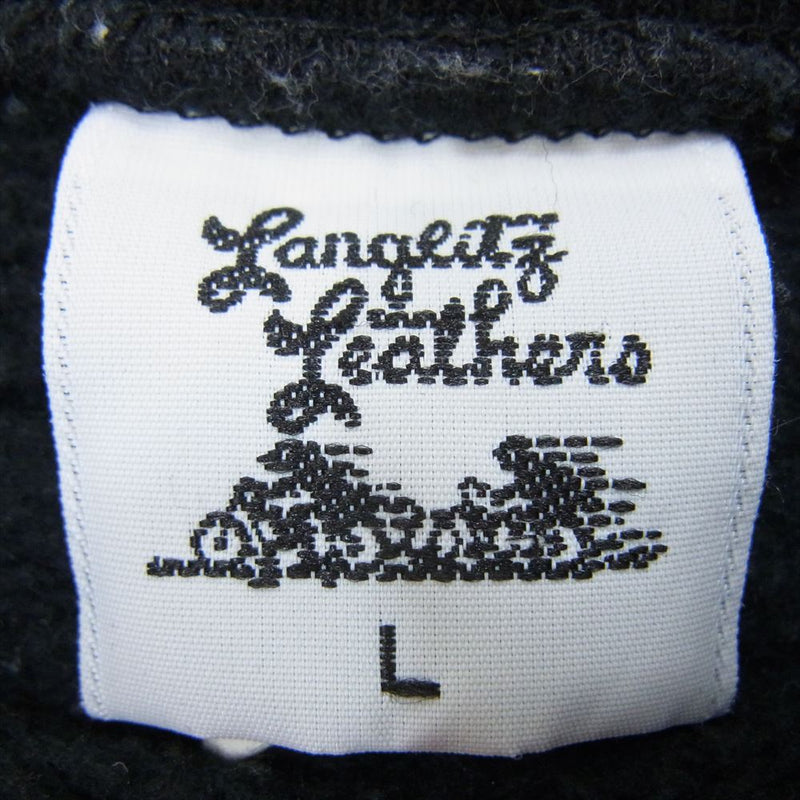 LANGLITZ LEATHERS ラングリッツレザーズ 1947 ボーン プリント スウェット ブラック系 L【中古】
