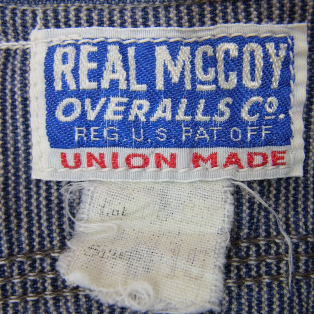 The REAL McCOY'S ザリアルマッコイズ BUCO ブコ ヘリンボーン ワッペン ワーク 半袖 シャツ ブルー系 サイズ表記無【中古】