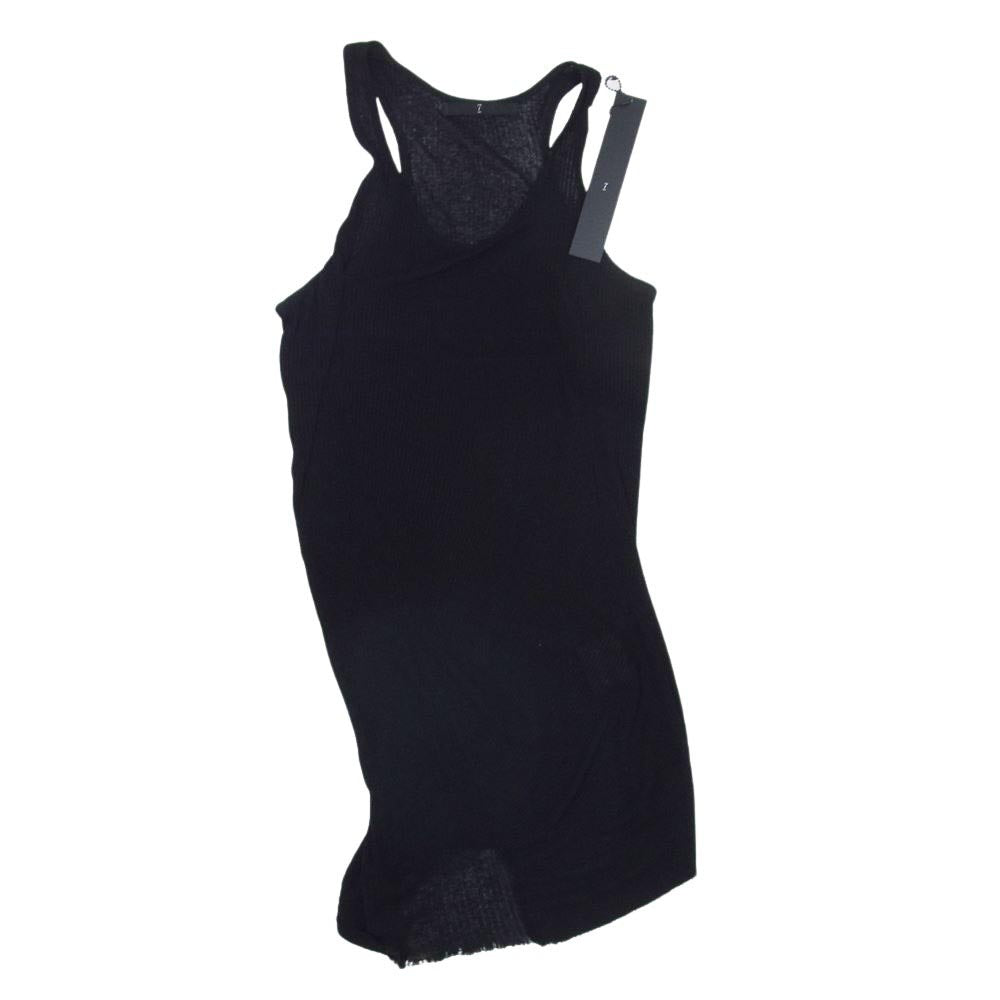 JULIUS ユリウス 13SS ダメージ アシンメトリー タンクトップ ノースリーブ カットソー ブラック系 1【中古】