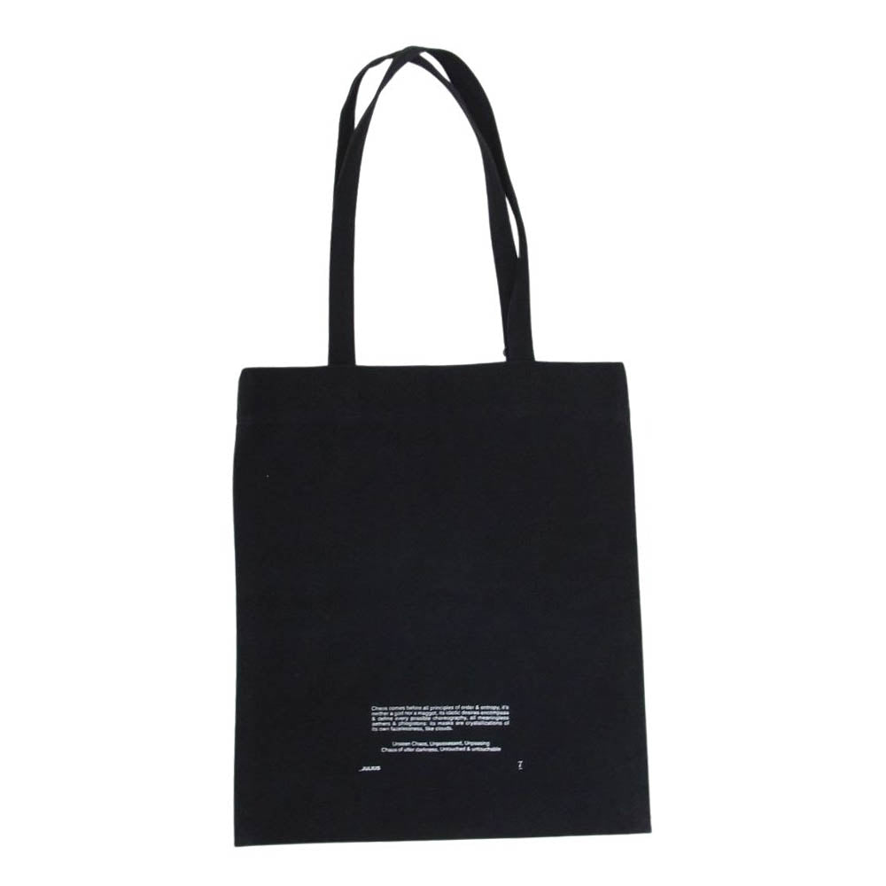 JULIUS ユリウス キャンバス トート バッグ ブラック系 F【中古】