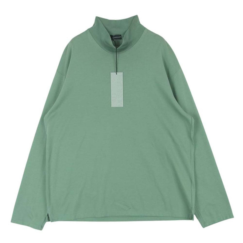 LAD MUSICIAN ラッドミュージシャン 2220-706 HIGH NECK BIG T ハイネック ビッグ 長袖 Tシャツ カットソー ライトグリーン系 DARK MINT 42【美品】【中古】