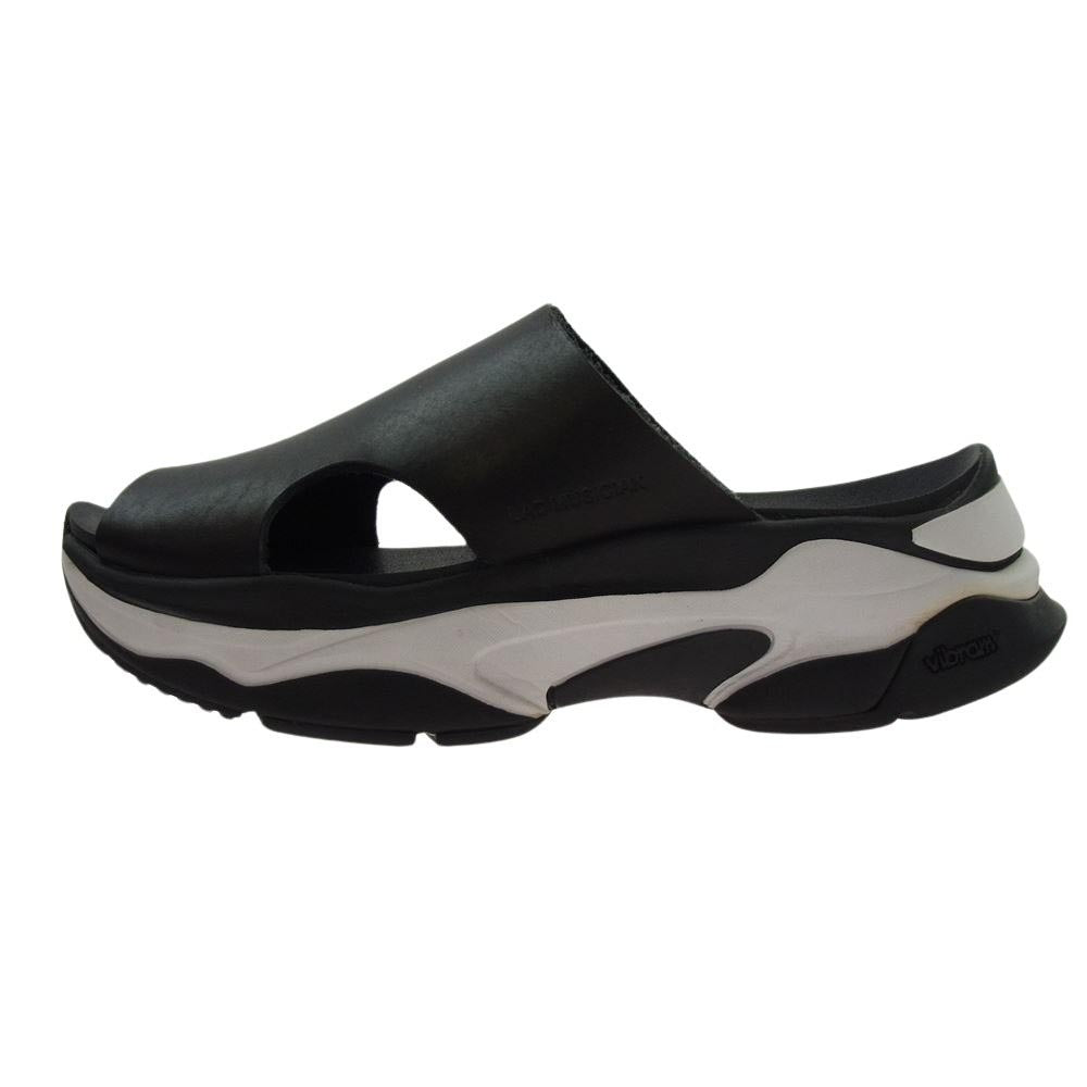 LAD MUSICIAN ラッドミュージシャン 2319-901 vibram ビブラム ソール レザー スライド サンダル ブラック系 42【中古】