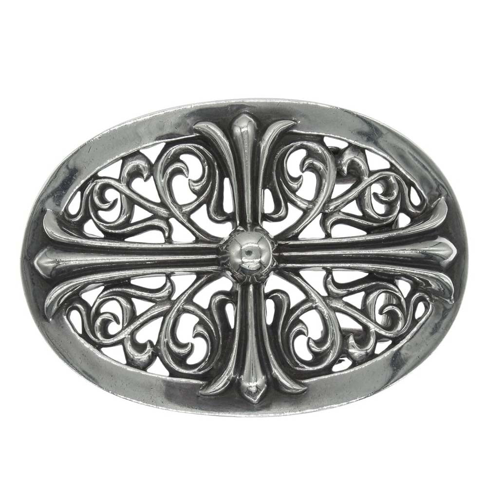 CHROME HEARTS クロムハーツ（原本有） インボイス付属 OVAL CROSS BUCKLE  LG OVAL 1.5 ラージ クラシック オーバル クロス バックル  シルバー系【中古】