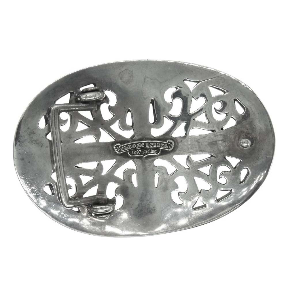 CHROME HEARTS クロムハーツ（原本有） インボイス付属 OVAL CROSS BUCKLE  LG OVAL 1.5 ラージ クラシック オーバル クロス バックル  シルバー系【中古】