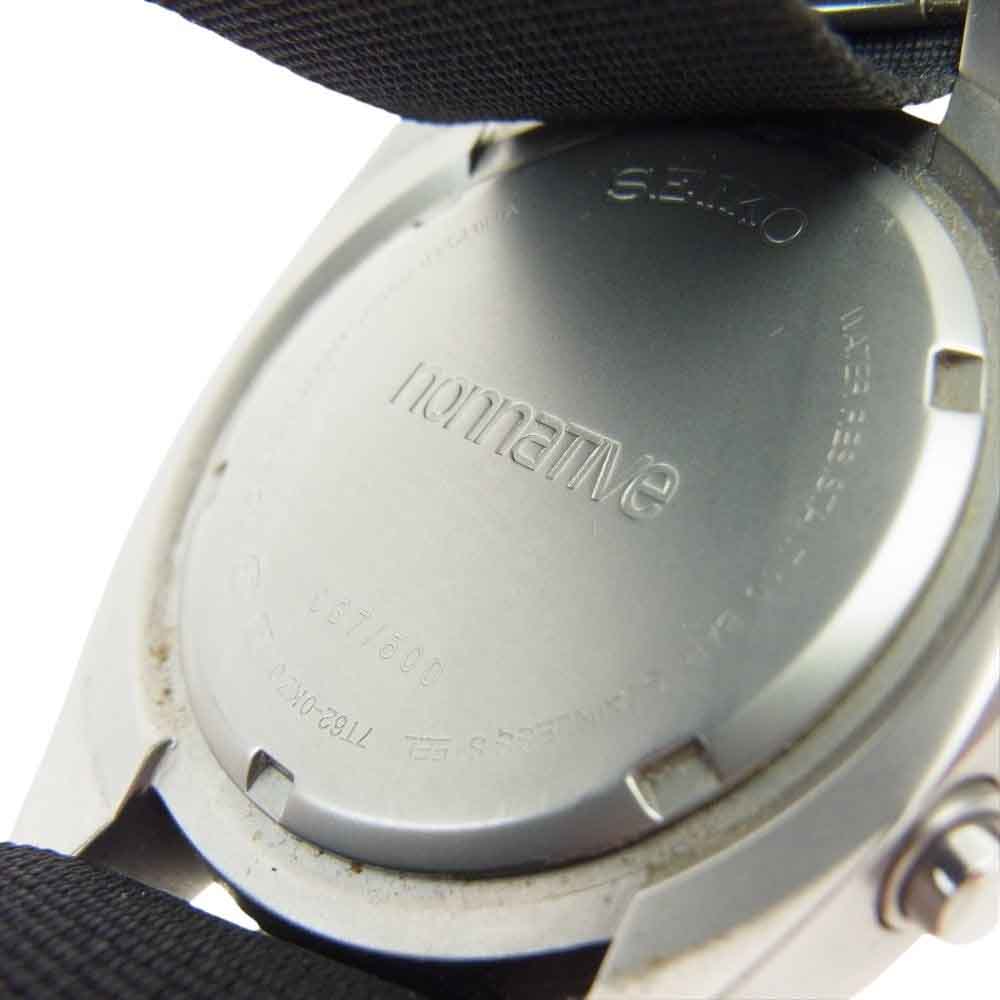 SEIKO セイコー NN-A2151 × nonnative CHRONOGRAPH WATCH ノンネイティブ 別注 キャンバスベルト付き クロノグラフ ウォッチ 時計 ブラック系【中古】