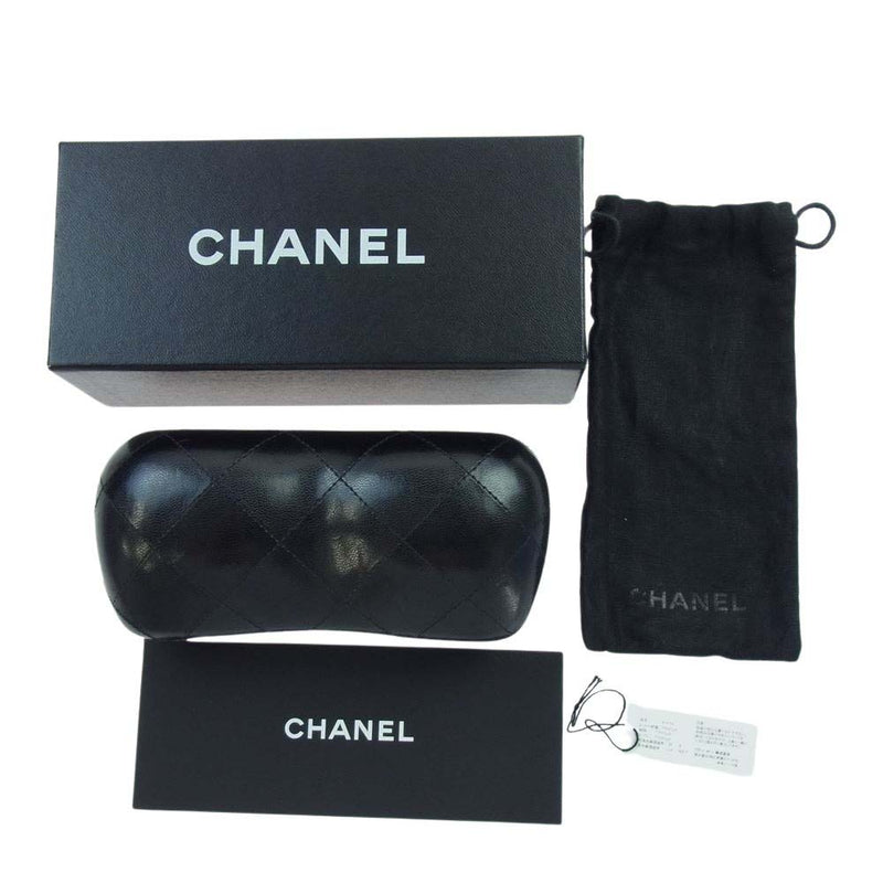 CHANEL シャネル 5170-A イタリア製 リボン サングラス アイウェア ブラック系 58□17【中古】