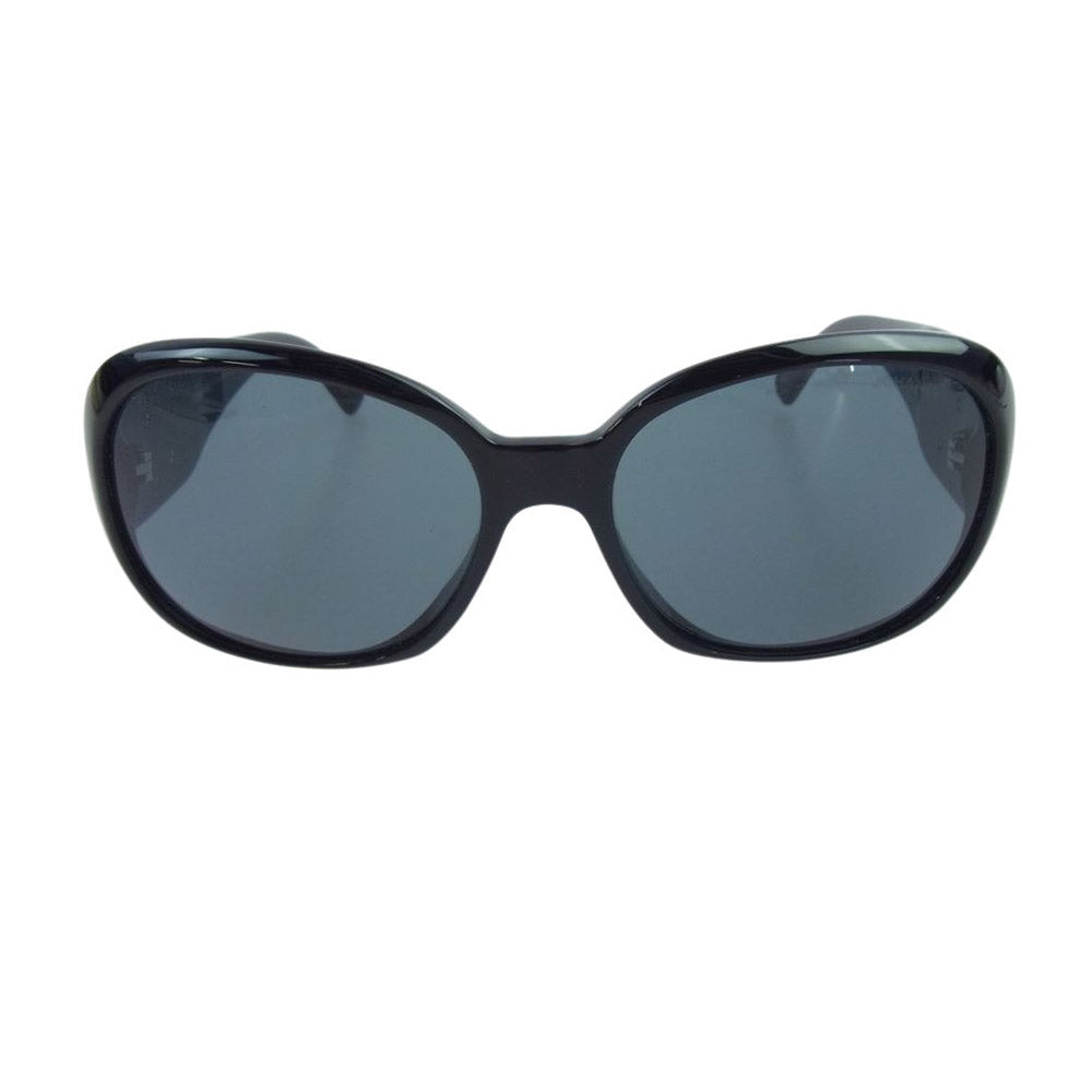 CHANEL シャネル イタリア製 フラワー サングラス アイウェア ブラック系 56□16【中古】