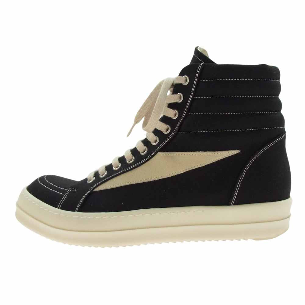 Rick Owens リックオウエンス 24SS DU01D1810 NDKLVS DRKSHDW VINTAGE HIGH SNEAKS ダークシャドウ ヴィンテージ ハイカット スニーカー ブラック系 43【中古】