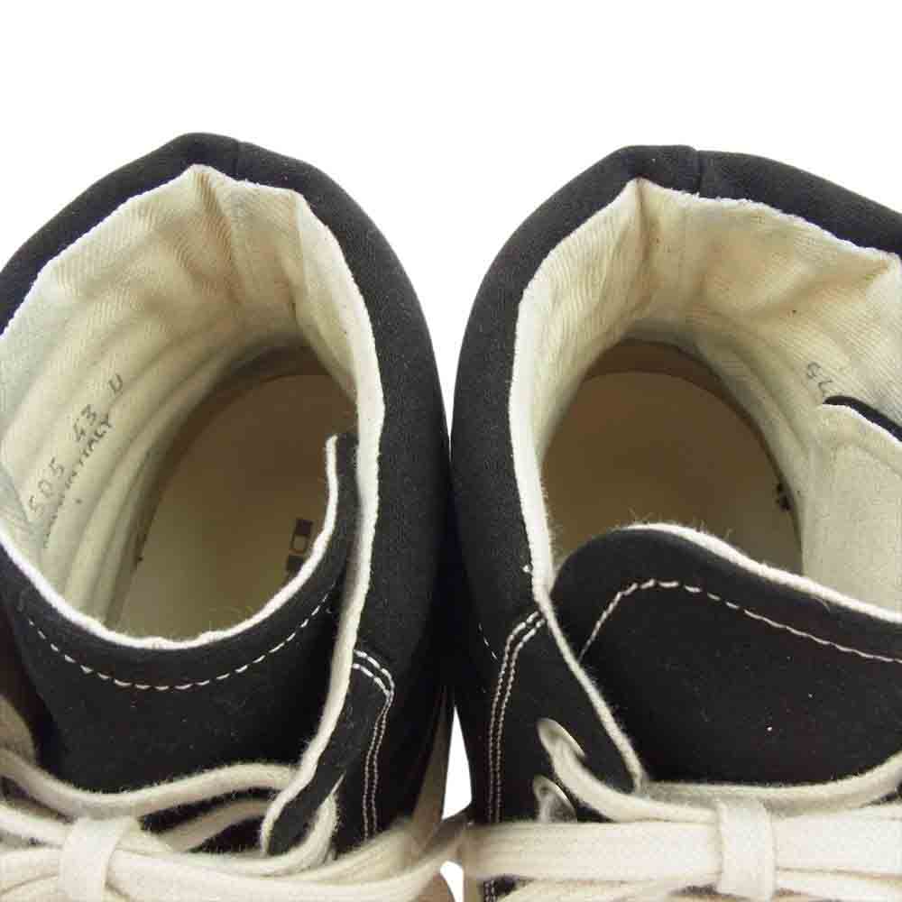 Rick Owens リックオウエンス 24SS DU01D1810 NDKLVS DRKSHDW VINTAGE HIGH SNEAKS ダークシャドウ ヴィンテージ ハイカット スニーカー ブラック系 43【中古】