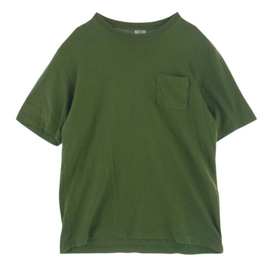 LOOPWHEELER ループウィラー ポケット Tシャツ ブリティッシュグリーン グリーン系 LARGE【中古】