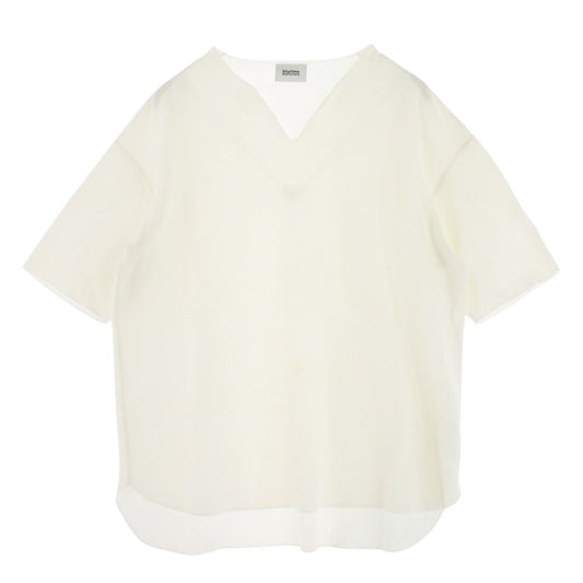 ブラームスルーツストック BHS-RKSS17018  Rough Smooth Thermal Loose Fit Over Neck ルーズフィット オーバー ネック 半袖 Tシャツ カットソー ホワイト系【中古】