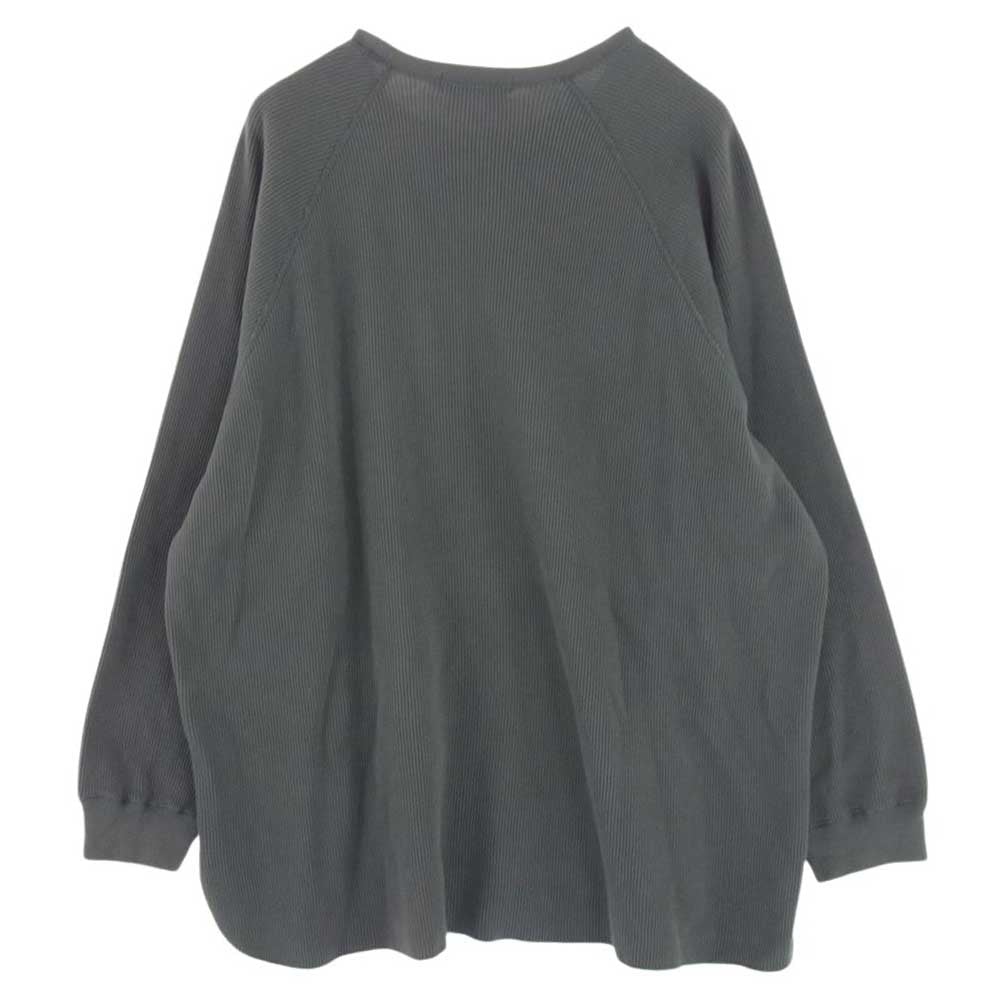 GRAPHPAPER グラフペーパー 21SS GM211-70139B Waffle L S Tee ワッフル 長袖 Tシャツ ロング スリーブ  カットソー グレー系 F【中古】