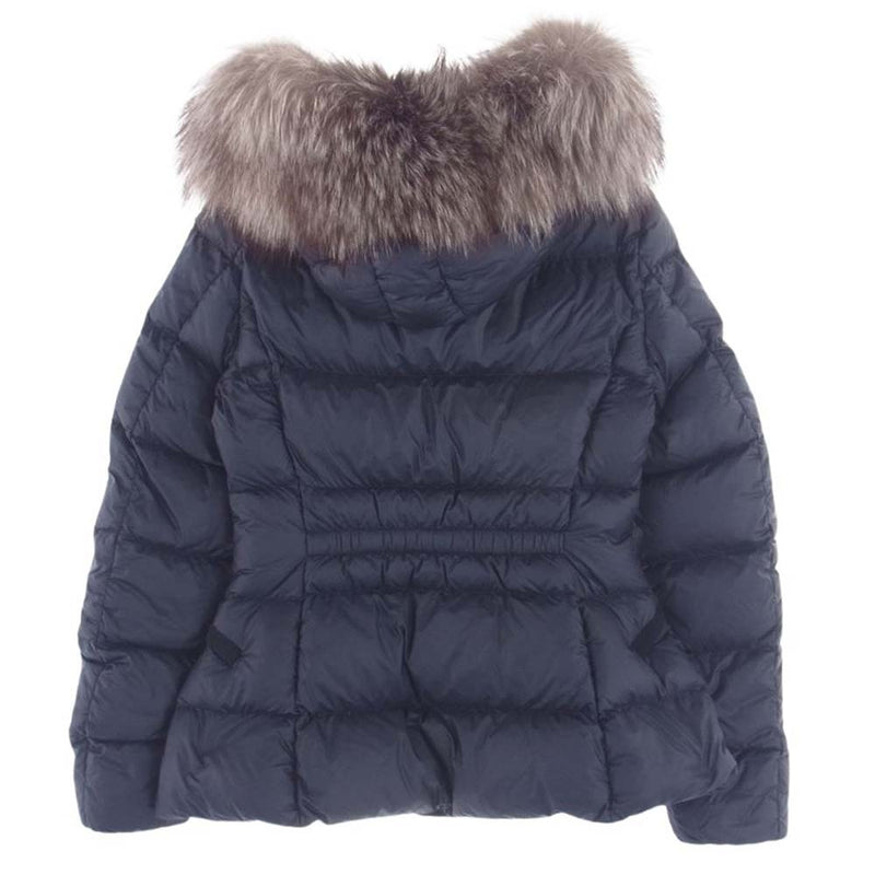 MONCLER モンクレール 21AW G20931A00115 国内正規品 BOED ロゴワッペン ファー付き ダウン ジャケット ネイビー系 00【中古】