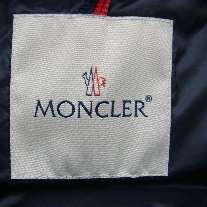 MONCLER モンクレール 21AW G20931A00115 国内正規品 BOED ロゴワッペン ファー付き ダウン ジャケット ネイビー系 00【中古】