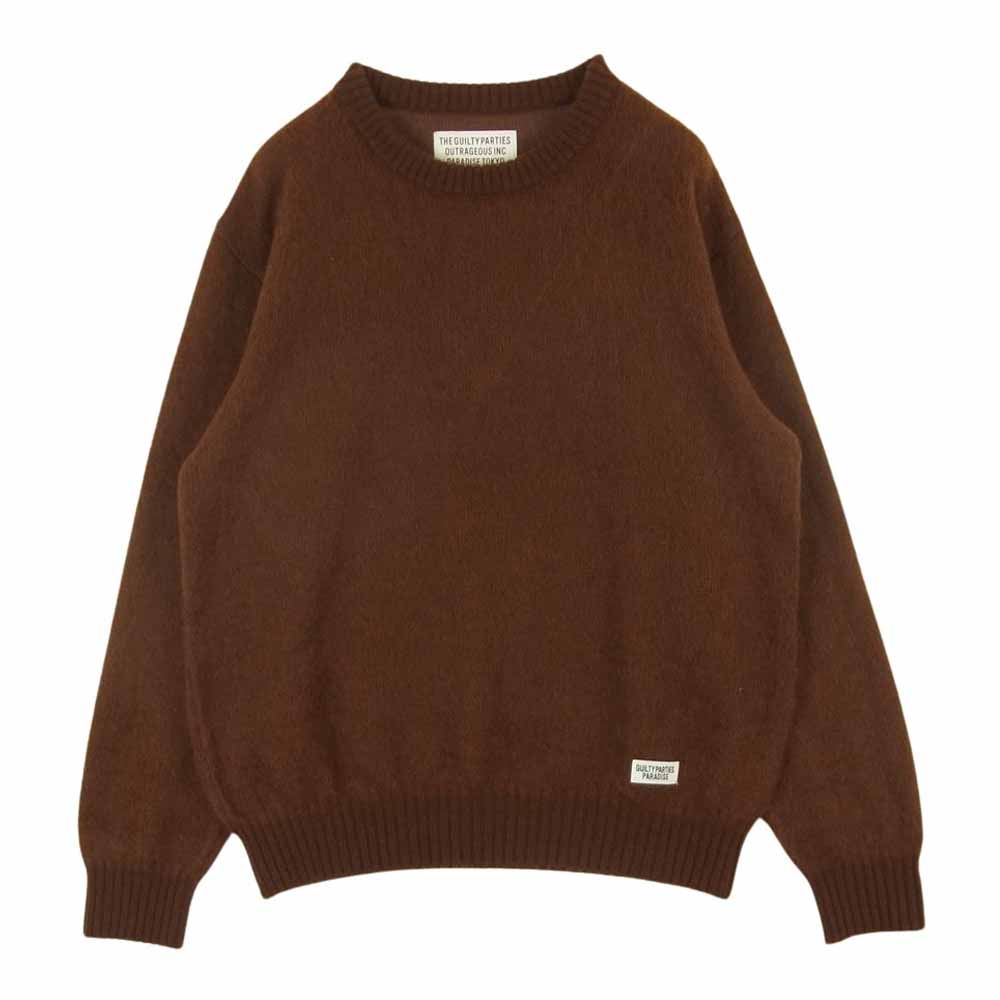 WACKO MARIA ワコマリア ウール モヘア モヘヤ ニット セーター ブラウン系 M【中古】