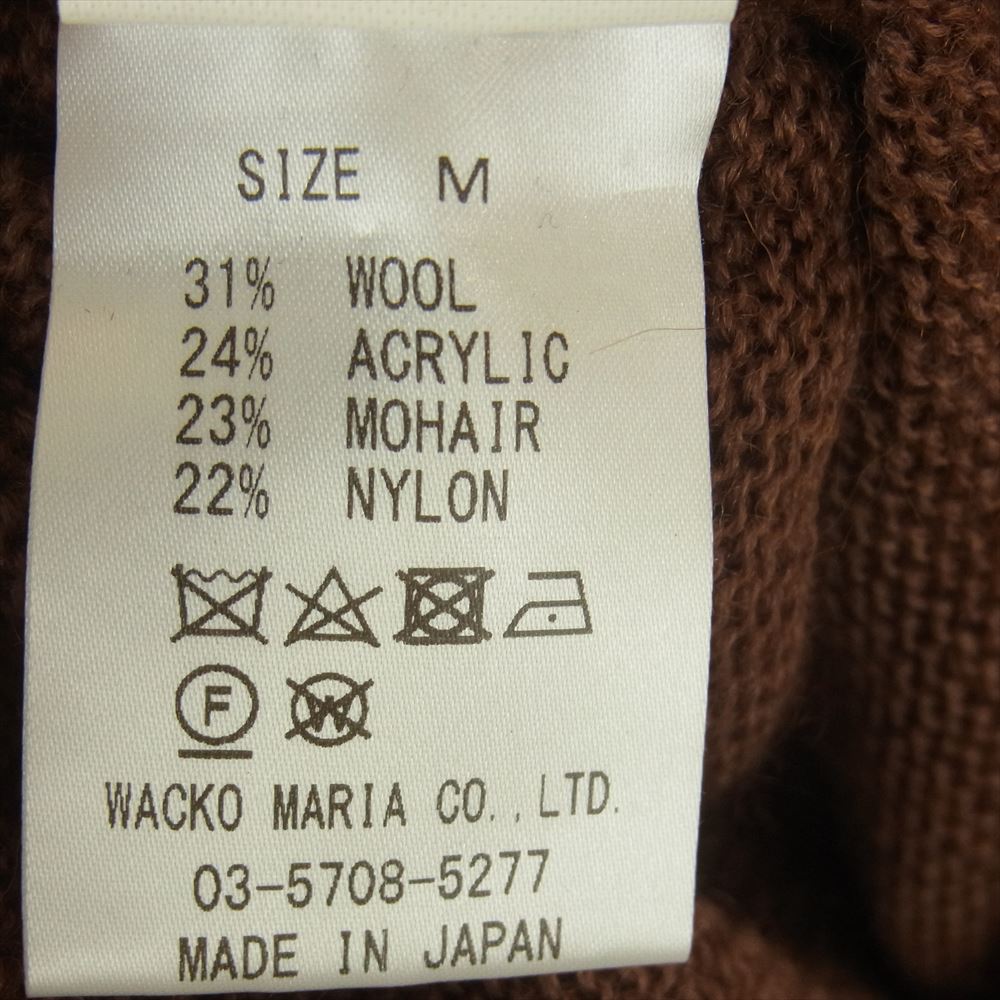 WACKO MARIA ワコマリア ウール モヘア モヘヤ ニット セーター ブラウン系 M【中古】