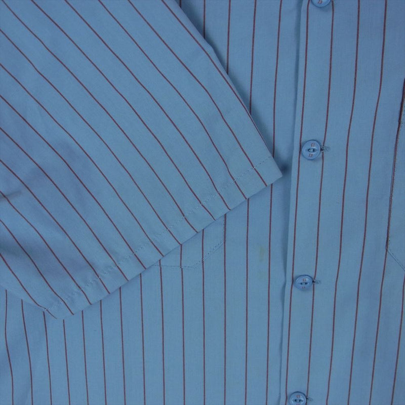 NEIGHBORHOOD ネイバーフッド 23SS 231TSNH-SHM06 STRIPE WORK SS SHIRT ストライプ 半袖 シャツ ライトブルー系 M【中古】