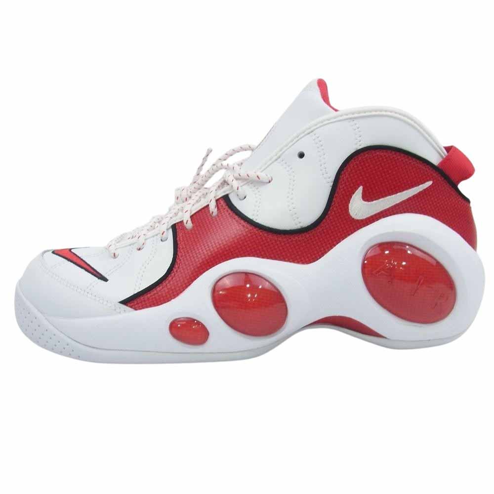 NIKE ナイキ DX1165-100 AIR ZOOM FLIGHT 95 TRUE RED エアズームフライト トゥルーレッド ハイカット スニーカー ホワイト系 レッド系 27.5cm【新古品】【未使用】【中古】