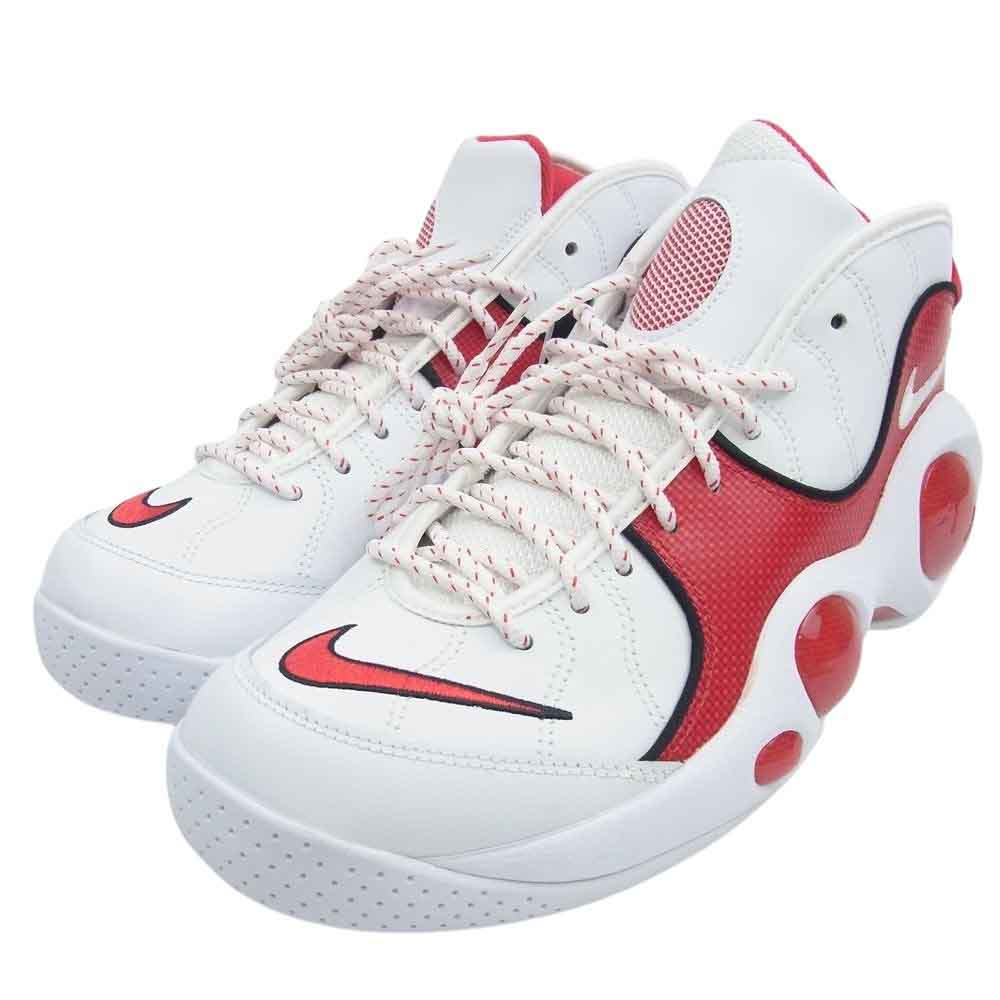 NIKE ナイキ DX1165-100 AIR ZOOM FLIGHT 95 TRUE RED エアズームフライト トゥルーレッド ハイカット スニーカー ホワイト系 レッド系 27.5cm【新古品】【未使用】【中古】