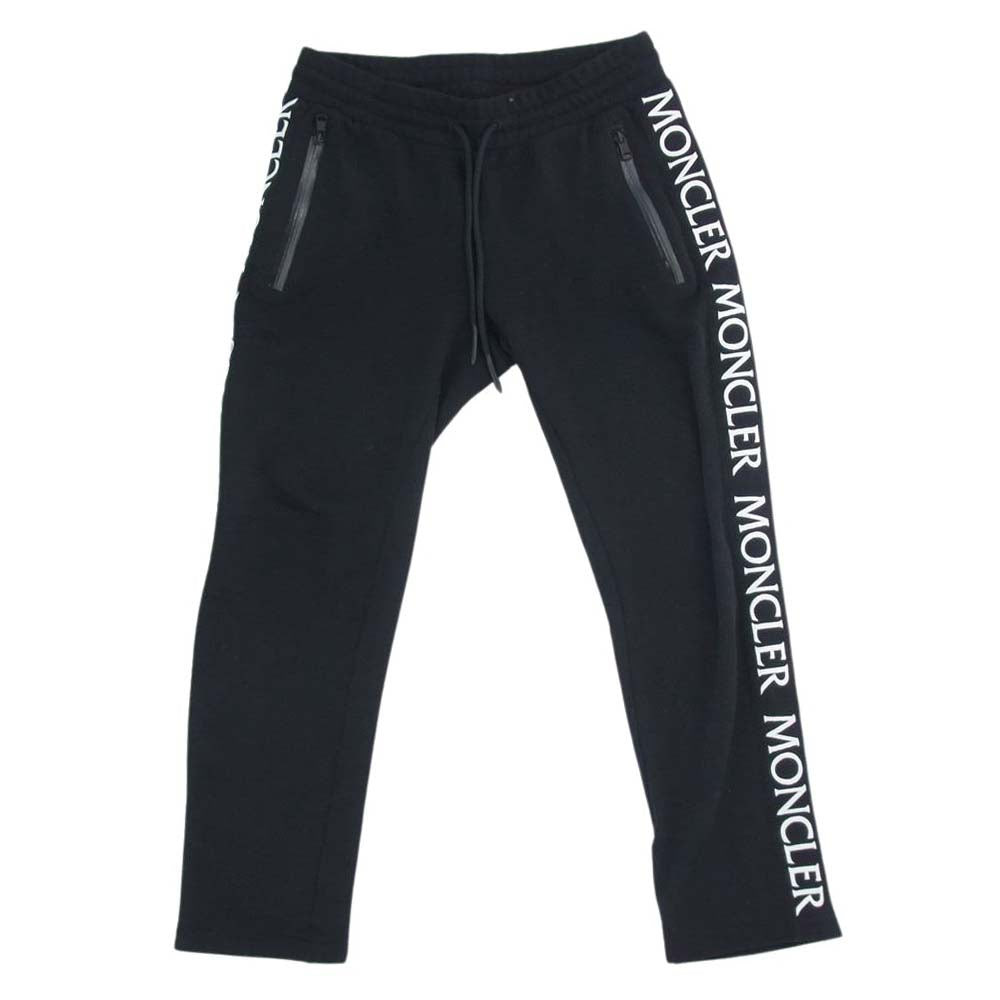 MONCLER モンクレール 21AW F20918H72600V8183 サイドロゴ刺繍 スウェット パンツ ブラック系 M【中古】