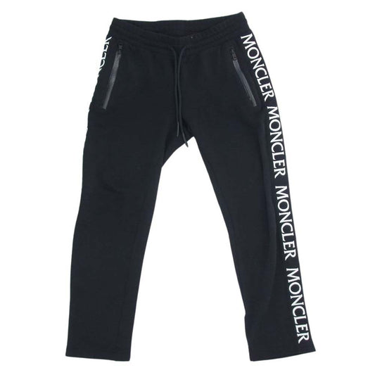 MONCLER モンクレール 21AW F20918H72600V8183 サイドロゴ刺繍 スウェット パンツ ブラック系 M【中古】