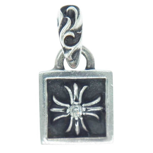 CHROME HEARTS クロムハーツ（原本有） フレームド CHプラス 1ダイヤ チャーム ペンダント トップ　 シルバー系【中古】