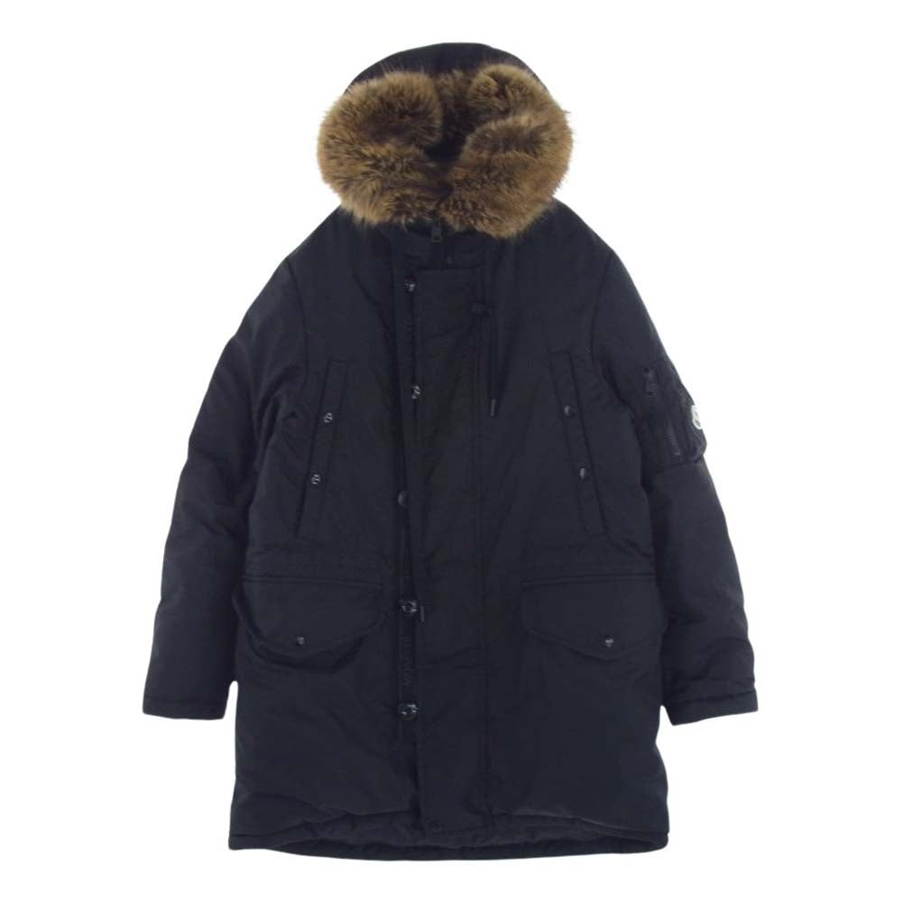 MONCLER モンクレール 21AW G20911C00023 68352 AJA GIUBBOTTO アジャ フーデット ダウン ジャケット コート ダウン コート ブラック系 2【中古】