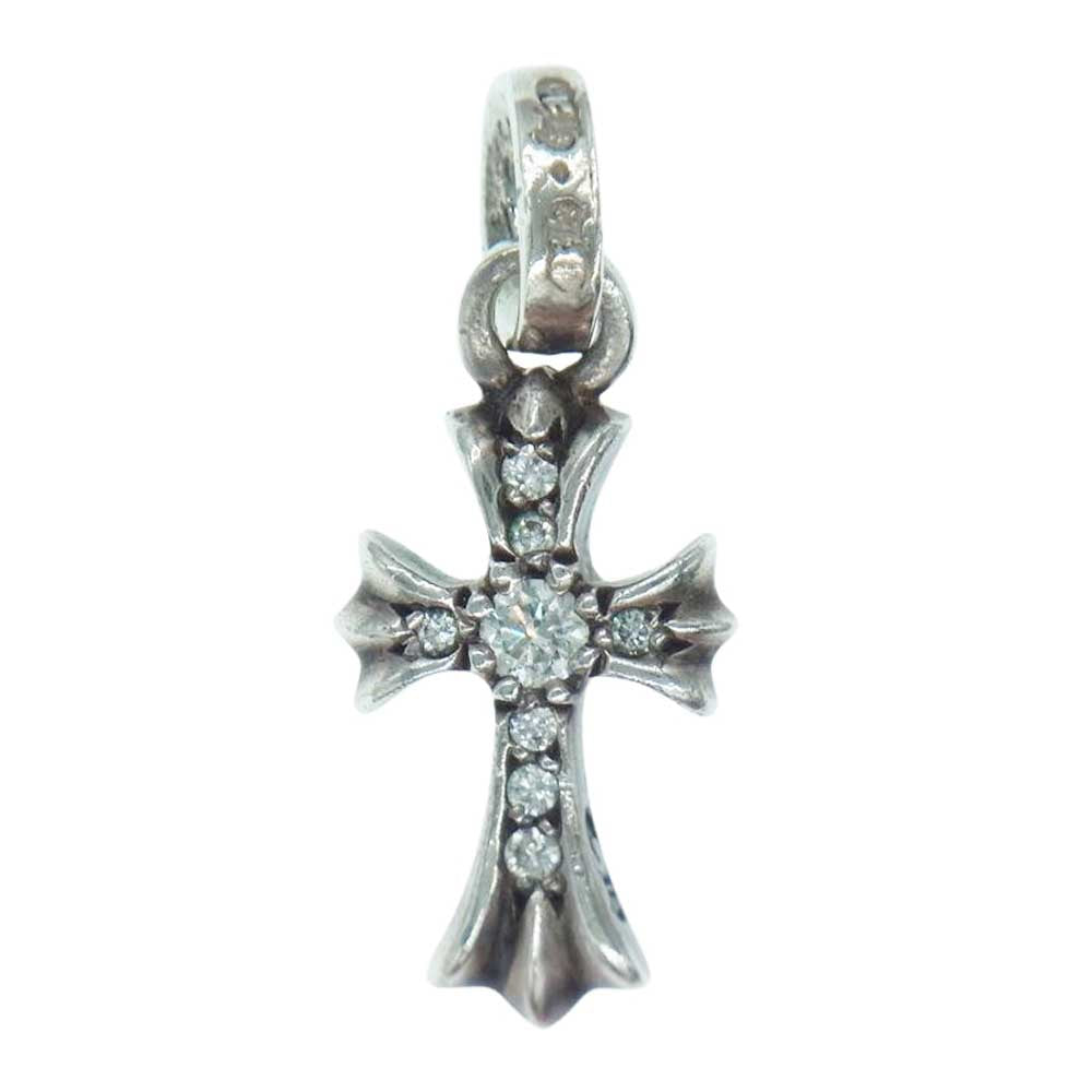 CHROME HEARTS クロムハーツ（原本有） CRS BBYFAT P/D PAVE ベイビーファットクロス パヴェ ダイヤ ペンダント トップ　 シルバー系【中古】