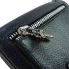 CHROME HEARTS クロムハーツ（原本無） WAVE MINI ウェーブミニ クロスボール ボタン レザー ウォレット 財布 ブラック系【中古】