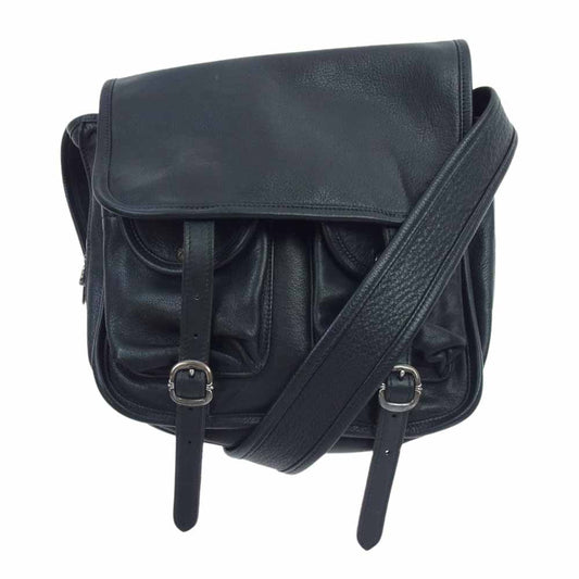 CHROME HEARTS クロムハーツ（原本有） SOFT SHOLDER TINY ソフト ショルダー バッグ レザー ダガージップ ブラック系【中古】