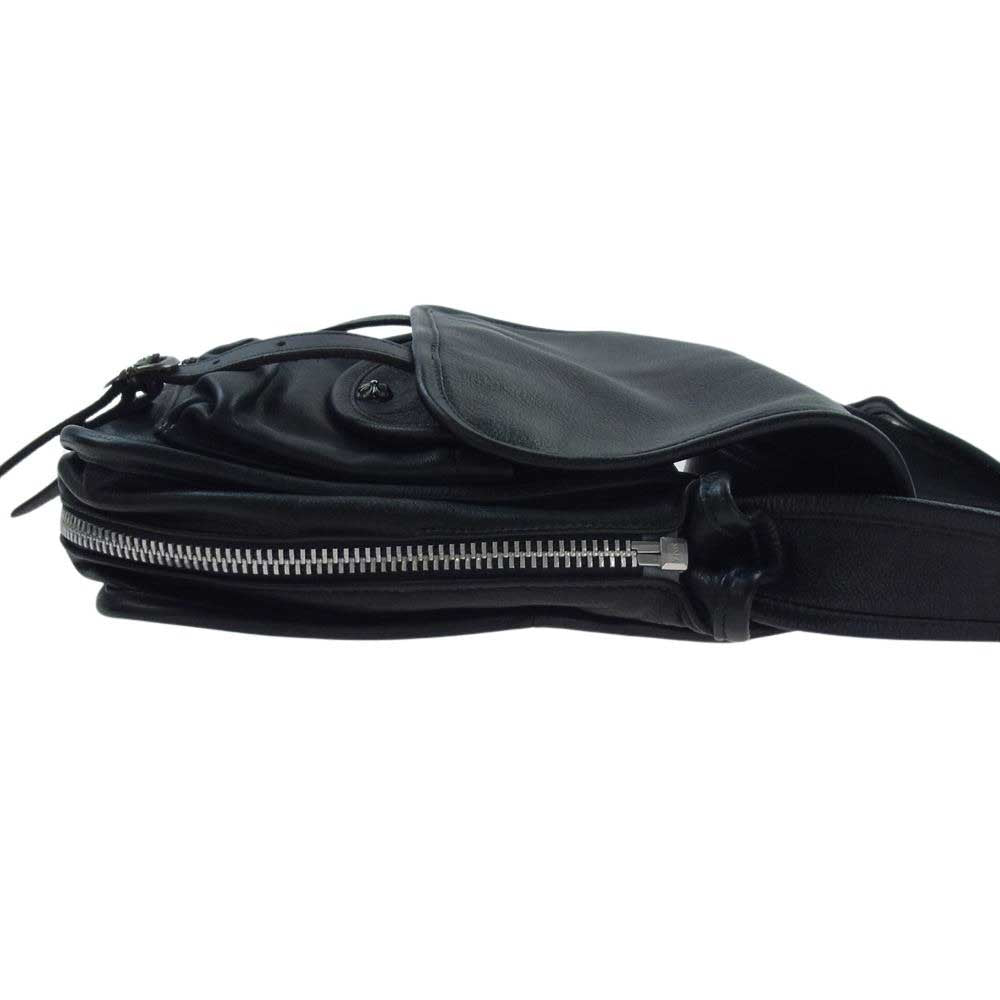 CHROME HEARTS クロムハーツ（原本有） SOFT SHOLDER TINY ソフト ショルダー バッグ レザー ダガージップ ブラック系【中古】