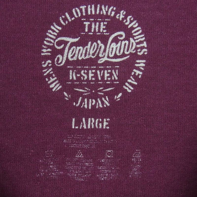 TENDERLOIN テンダーロイン EAGLE CROW 69 イーグル プリント 半袖 Tシャツ カットソー ワインレッド系 L【中古】